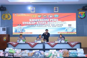 Polda Lampung Berhasil Gagalkan Penyelundupan Narkoba Senilai RP 235 Miliyar Di Bakauheni, 24 Tersangka Diamankan